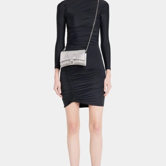 RARE Balenciaga rhinestone crystal diamond stud hourglass chain crossbody purse - Picture 14 of 17